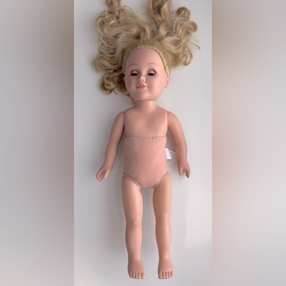 18โ Cititoy Vinyl Girl Doll GS 126 Blonde Hair Moving EyeLids Blue Eyes - Picture 11 of 15